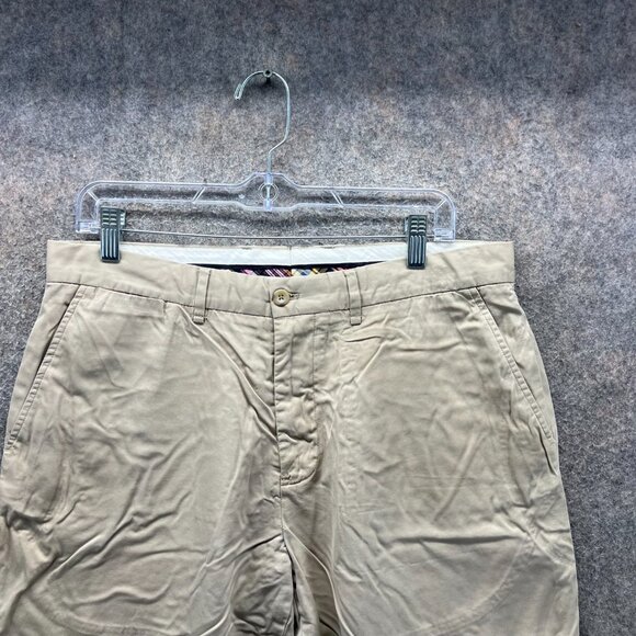 Vintage Polo Ralph Lauren Shorts Mens 34 Beige Chino Flat Front Tan Khaki Cotton - Picture 11 of 12